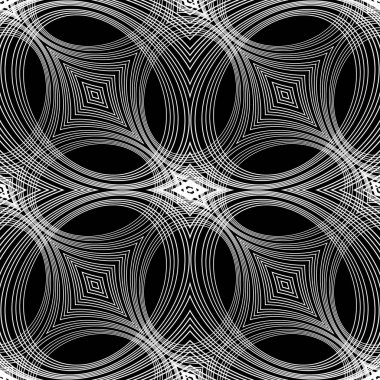 Tasarım Dikişsiz tek renkli geometrik desen. Özet satırları arka plan dokulu. Vektör sanat. Hiçbir gradyan