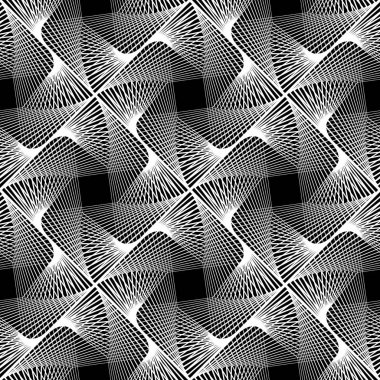 Tasarım Dikişsiz tek renkli geometrik desen. Dekoratif arka plan. Vektör sanat. Hiçbir gradyan