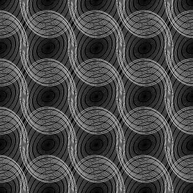 Tasarım Dikişsiz tek renkli geometrik desen. Özet satırları arka plan dokulu. Vektör sanat. Hiçbir gradyan