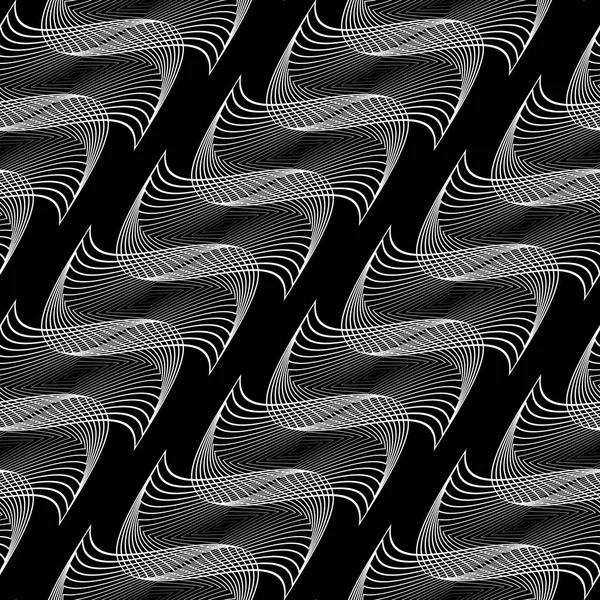 Дизайн Безшовного Монохромного Декоративного Візерунка Абстрактні Лінії Текстурованого Фону Векторне — стоковий вектор