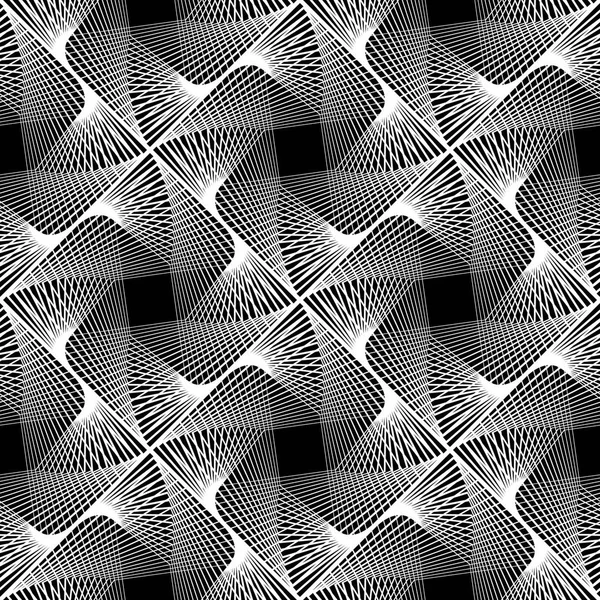 Design Nahtlose Monochrome Geometrische Muster Abstrakte Dekorative Hintergrund Vektorkunst Kein — Stockvektor