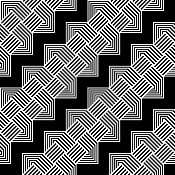 シームレスなモノクロ幾何学模様をデザイン 概要縞模様の背景 ベクトルアート — ストックベクタ