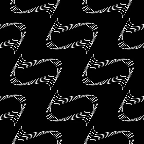 Design Naadloze Monochrome Decoratieve Patroon Abstracte Lijnen Gestructureerde Achtergrond Vectorkunst — Stockvector