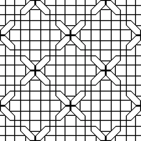 Conception Motif Grille Monochrome Sans Couture Contexte Abstrait Art Vectoriel — Image vectorielle