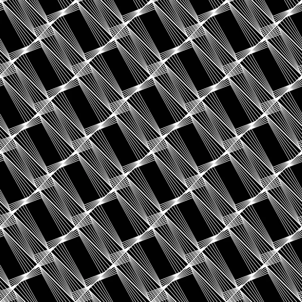 Diseño Inconsútil Patrón Geométrico Monocromo Líneas Abstractas Fondo Texturizado Arte — Vector de stock