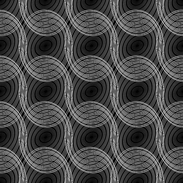 Design Motif Géométrique Monochrome Sans Couture Lignes Abstraites Fond Texturé — Image vectorielle