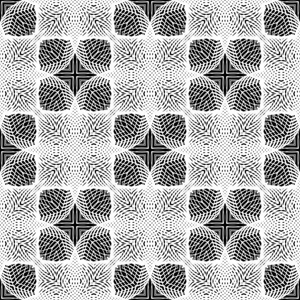 Diseño Inconsútil Patrón Decorativo Monocromo Líneas Abstractas Fondo Texturizado Arte — Archivo Imágenes Vectoriales