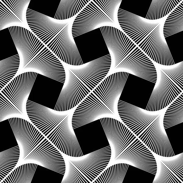 Design Senza Soluzione Continuità Modello Geometrico Monocromatico Linee Astratte Sfondo — Vettoriale Stock