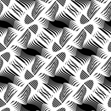 Kusursuz tek renkli dekoratif desen tasarla. Soyut çizgiler dokulu arkaplan. Vektör sanatı. Eğim yok