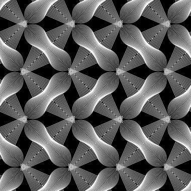 Kusursuz tek renkli dekoratif desen tasarla. Soyut çizgiler dokulu arkaplan. Vektör sanatı. Eğim yok