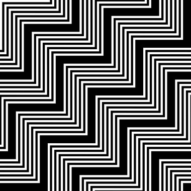 Kusursuz monokrom zigzag deseni tasarla. Soyut çizgili arka plan. Vektör sanatı