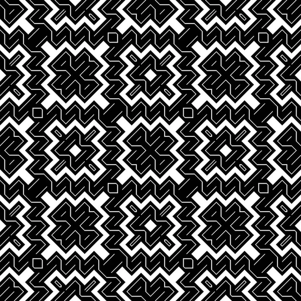 Ontwerp Naadloze Monochroom Geometrische Patroon Abstracte Zigzag Achtergrond Vector Kunst — Stockvector