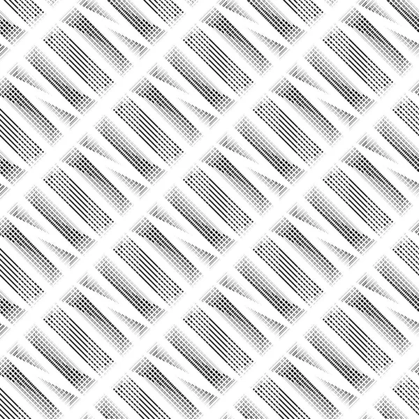 デザイン シームレスな白黒格子パターン 斜めの抽象的な背景 ベクター アートです グラデーションなし — ストックベクタ
