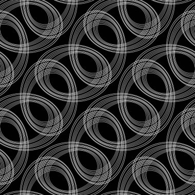 Sorunsuz tek renkli elips desen tasarım. Özet satırları arka plan dokulu. Vektör sanat. Hiçbir gradyan