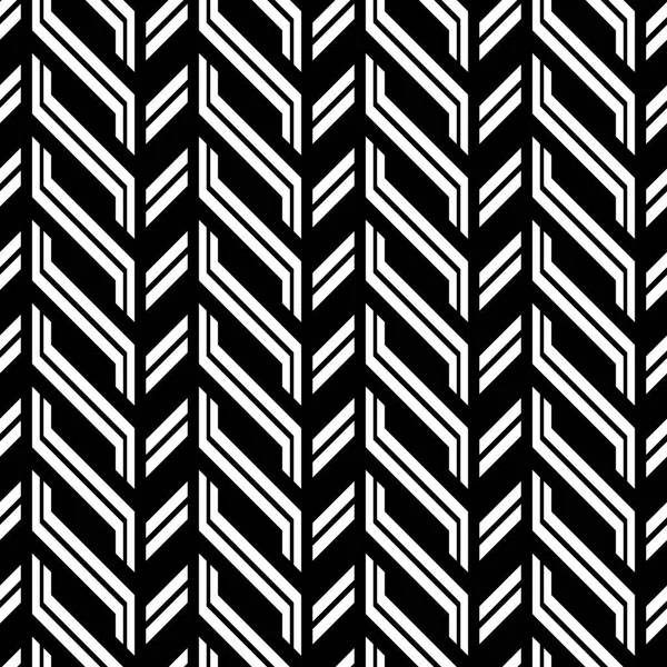 Design Sømløse Monokrom Zigzag Mønster Abstrakt Baggrund Vektorkunst – Stock-vektor