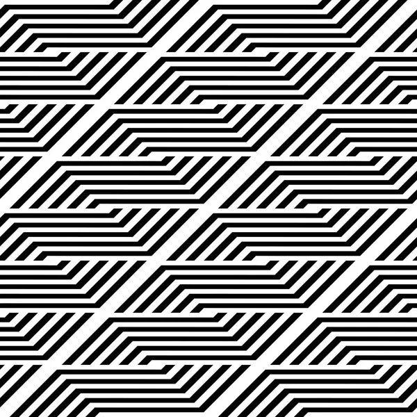 Diseña Patrón Zigzag Monocromo Sin Costuras Fondo Rayado Abstracto Arte — Archivo Imágenes Vectoriales