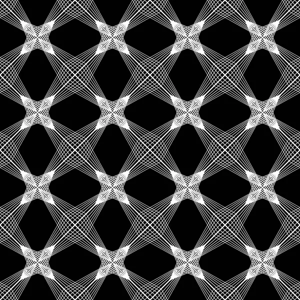 Design Motif Décoratif Monochrome Sans Couture Lignes Abstraites Fond Texturé — Image vectorielle