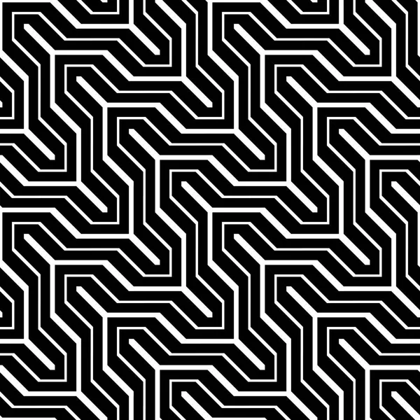 Ontwerp Naadloze Monochroom Zigzag Patroon Abstracte Achtergrond Vector Kunst — Stockvector