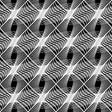 Kusursuz tek renkli dekoratif desen tasarla. Soyut çizgiler dokulu arkaplan. Vektör sanatı. Eğim yok