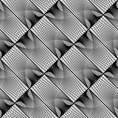 Tasarım Dikişsiz tek renkli geometrik desen. Özet satırları arka plan dokulu. Vektör sanat. Hiçbir gradyan