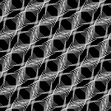 Kusursuz tek renkli dekoratif desen tasarla. Soyut çizgiler dokulu arkaplan. Vektör sanatı. Eğim yok