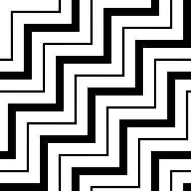 Kusursuz monokrom zigzag deseni tasarla. Soyut çizgili arka plan. Vektör sanatı