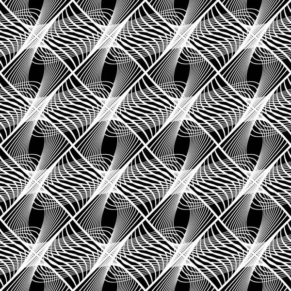 Design Seamless Monochrome Decorative Pattern Abstract Lines Textured Background Vector — Stock Vector