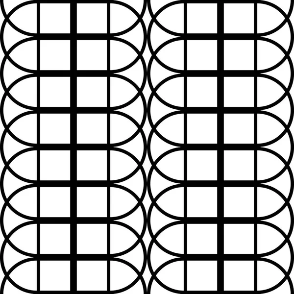 Design Nahtlose Monochrome Geometrische Muster Abstrakte Linien Strukturierten Hintergrund Vektorkunst — Stockvektor