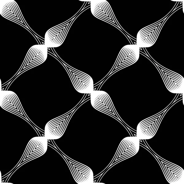 Design Senza Soluzione Continuità Modello Griglia Monocromatica Linee Astratte Sfondo — Vettoriale Stock