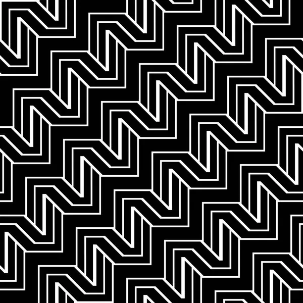 Diseña Patrón Zigzag Monocromo Sin Costuras Fondo Abstracto Arte Vectorial — Archivo Imágenes Vectoriales