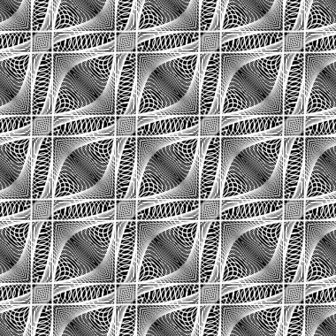 Kusursuz tek renkli dekoratif desen tasarla. Soyut çizgiler dokulu arkaplan. Vektör sanatı. Eğim yok