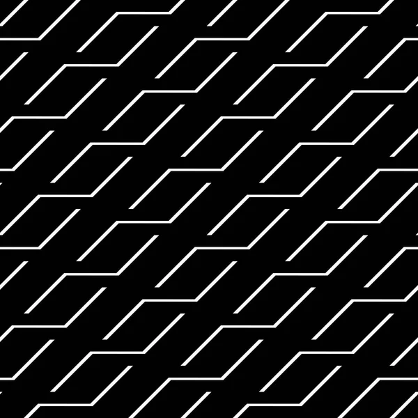 Diseña Patrón Zigzag Monocromo Sin Costuras Fondo Abstracto Arte Vectorial — Vector de stock