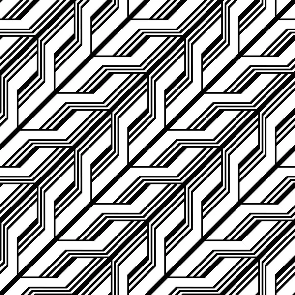 Design Senza Soluzione Continuità Modello Zig Zag Monocromatico Sfondo Astratto — Vettoriale Stock