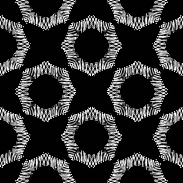 Design Motif Décoratif Monochrome Sans Couture Lignes Abstraites Fond Texturé — Image vectorielle