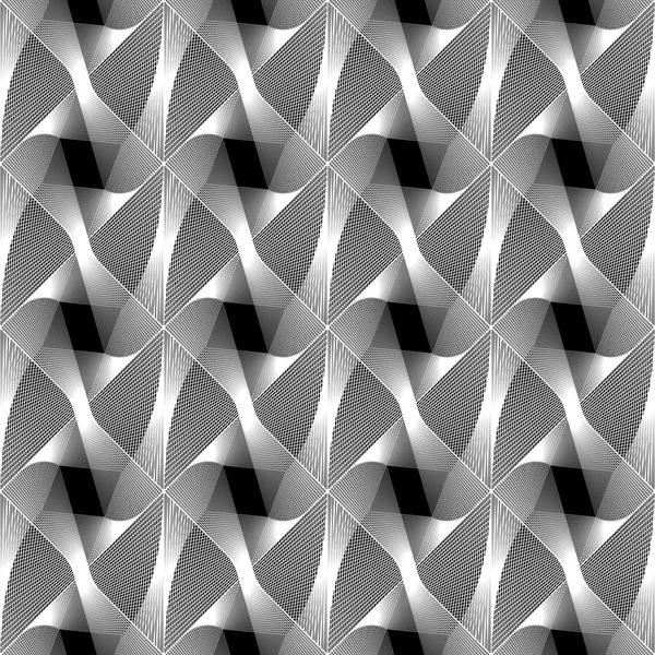 Design Seamless Monochrome Geometric Pattern Abstract Decorative Background Vector Art — Stock Vector