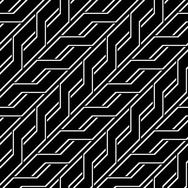 Design Senza Soluzione Continuità Modello Zig Zag Monocromatico Sfondo Astratto — Vettoriale Stock