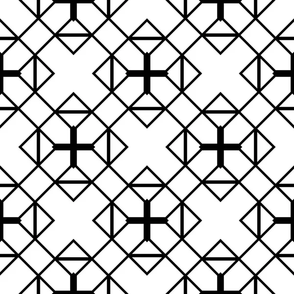 Design Nahtlose Monochrome Geometrische Muster Abstrakter Hintergrund Vektorkunst — Stockvektor