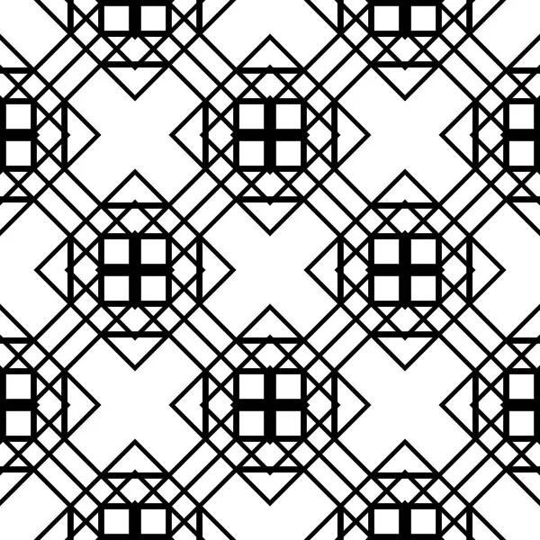 Design Nahtlose Monochrome Geometrische Muster Abstrakter Hintergrund Vektorkunst — Stockvektor