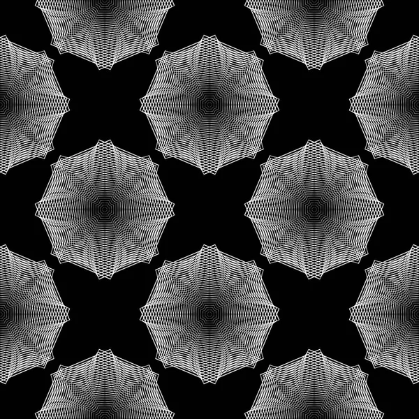 Design Motif Décoratif Monochrome Sans Couture Lignes Abstraites Fond Texturé — Image vectorielle