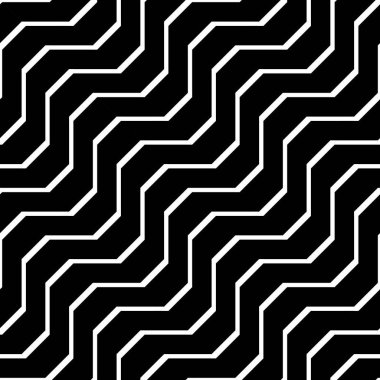 Tasarım Dikişsiz tek renkli zikzak desen. Arka plan. Vektör sanat