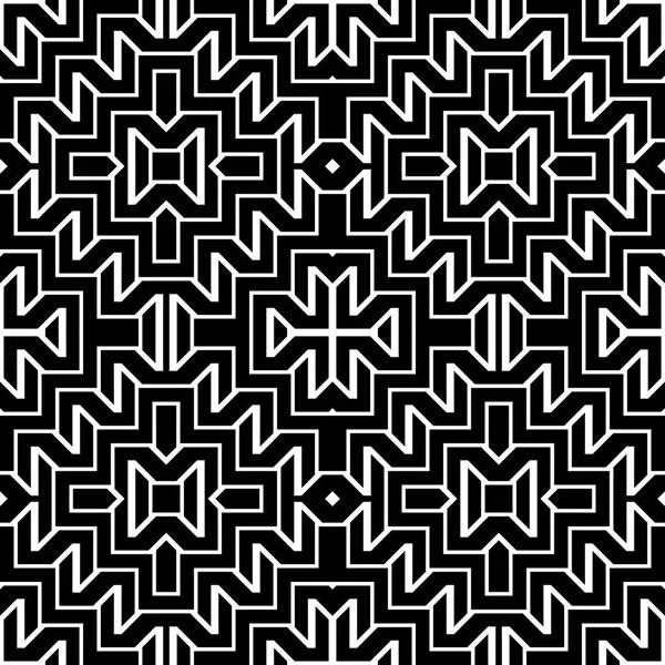 Diseño Inconsútil Patrón Geométrico Monocromo Fondo Zigzag Abstracto Arte Vectorial — Archivo Imágenes Vectoriales