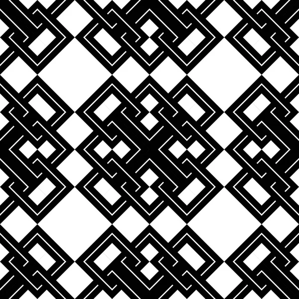 Ontwerp Naadloos Monochroom Geometrisch Patroon Abstracte Achtergrond Vectorkunst — Stockvector