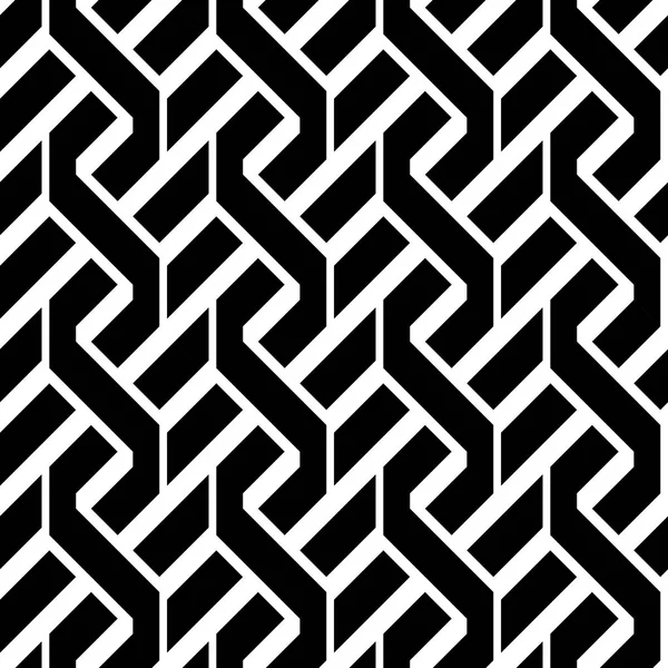 Ontwerp Naadloze Monochroom Zigzag Patroon Abstracte Achtergrond Vector Kunst — Stockvector