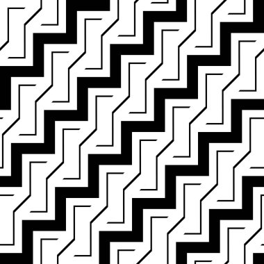 Tasarım Dikişsiz tek renkli zikzak desen. Arka plan. Vektör sanat