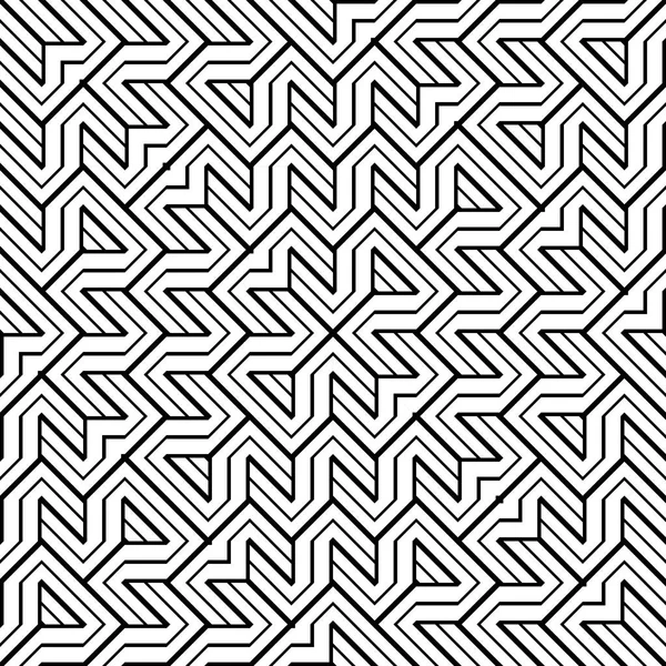 Design Nahtlose Monochrome Geometrische Muster Abstrakter Hintergrund Vektorkunst — Stockvektor