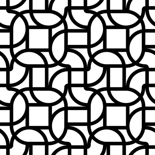 Design Seamless Monochrome Geometric Pattern Abstract Lines Textured Background Vector — Stock Vector