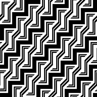 Tasarım Dikişsiz tek renkli zikzak desen. Arka plan. Vektör sanat