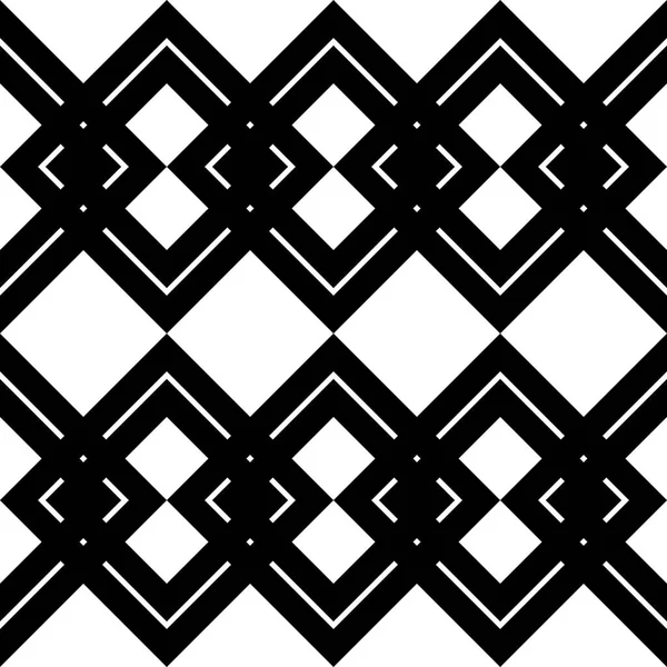 Diseño Inconsútil Patrón Geométrico Monocromo Fondo Abstracto Arte Vectorial — Vector de stock