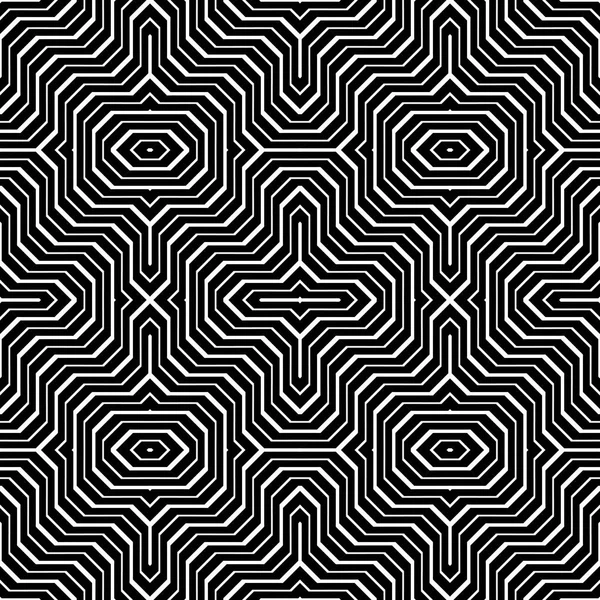 Diseño Inconsútil Patrón Geométrico Monocromo Fondo Abstracto Arte Vectorial — Archivo Imágenes Vectoriales