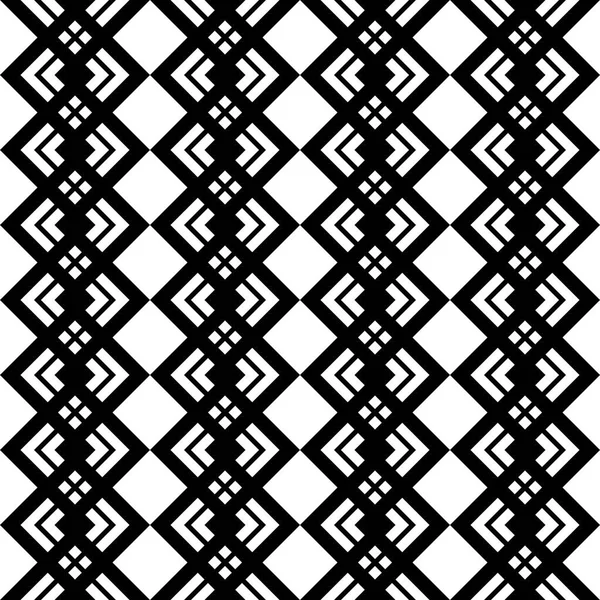 Design Nahtlose Monochrome Geometrische Muster Abstrakter Hintergrund Vektorkunst — Stockvektor